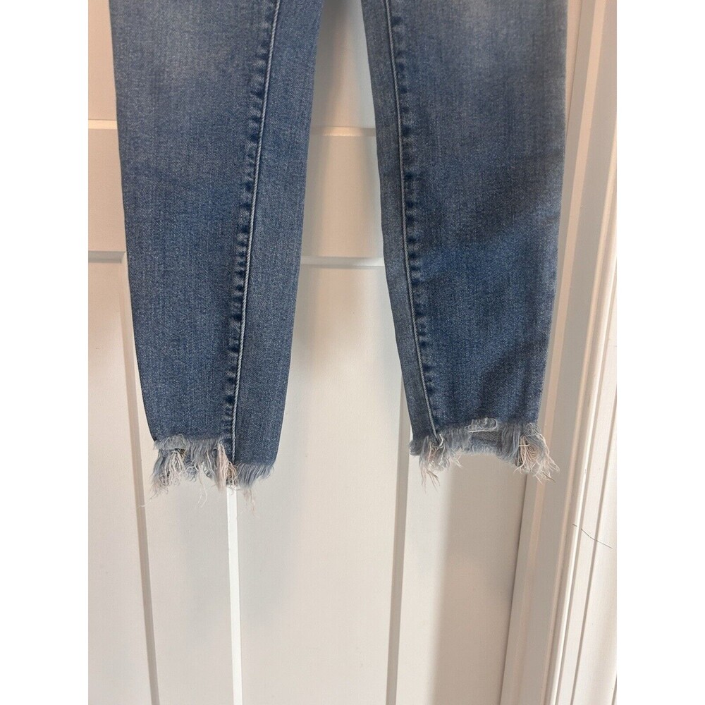 JUDY BLUE SKINNY FIT Womens Size 3/26 High Rise Stretch Raw Hem Distressed Jeans - Picture 5 of 7